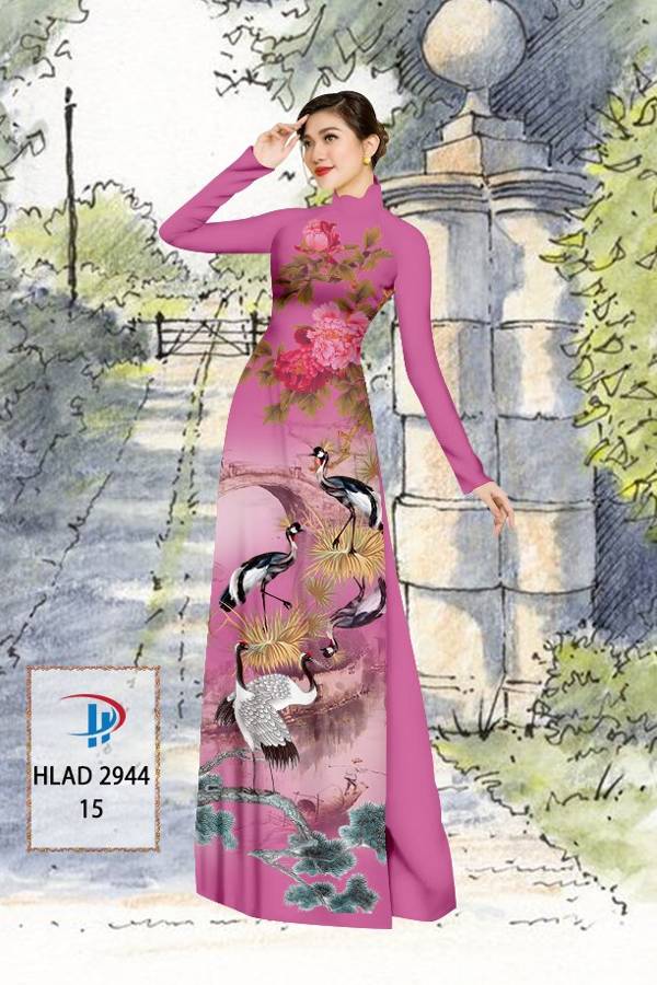 Vải Áo Dài Chim Hạc Mới Ra AD HLAD2944