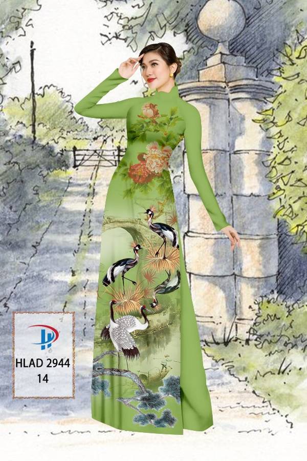 Vải Áo Dài Chim Hạc Mới Ra AD HLAD2944