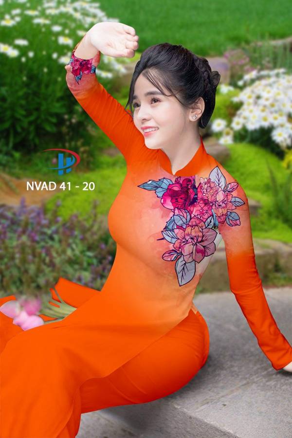 Vải Áo Dài Hoa In 3D Vừa Ra AD NVAD41 53 Vải Áo Dài Hoa In 3D Vừa Ra AD NVAD41
