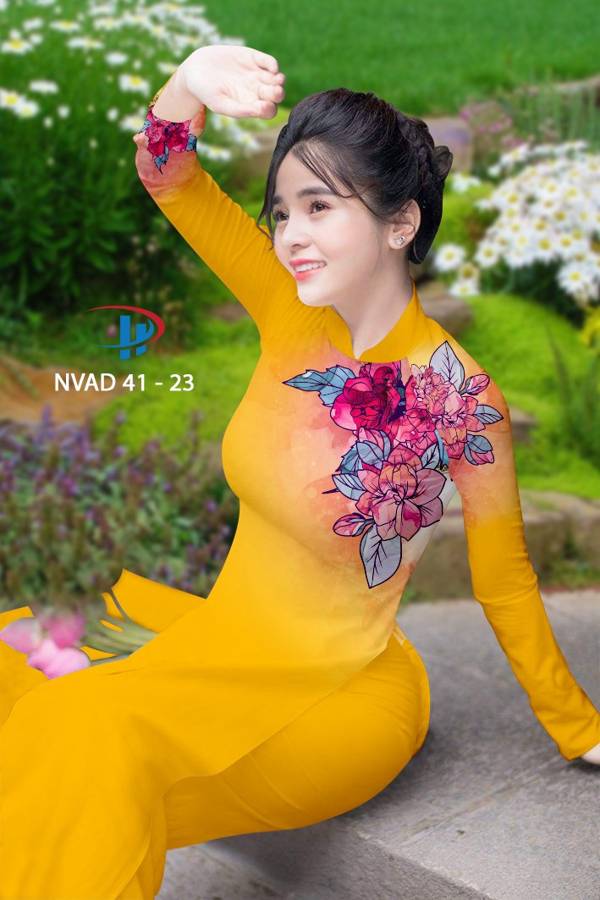 Vải Áo Dài Hoa In 3D Vừa Ra AD NVAD41 56 Vải Áo Dài Hoa In 3D Vừa Ra AD NVAD41