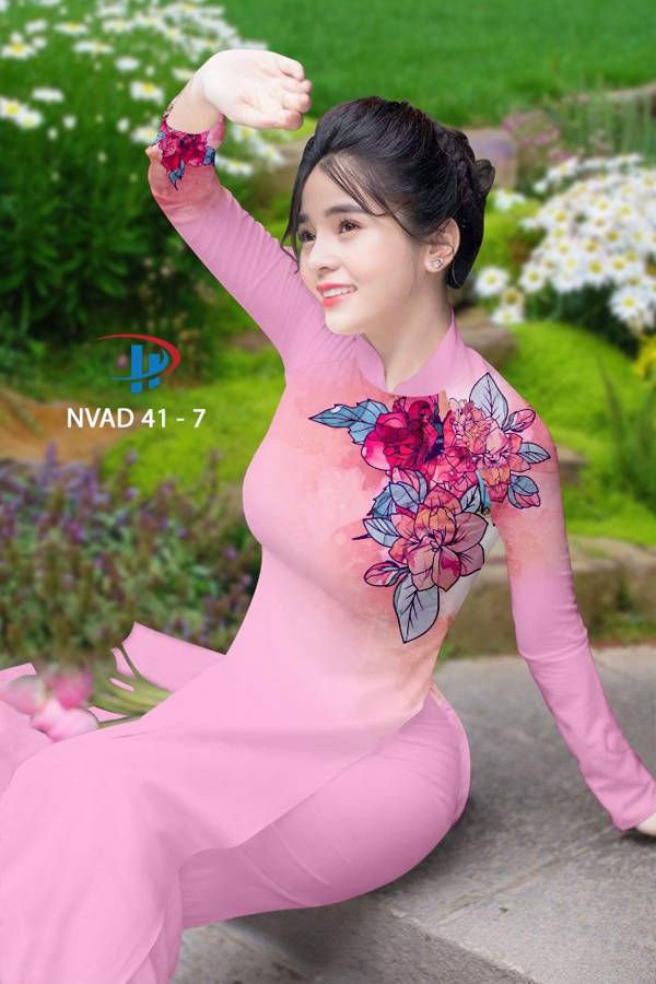 Vải Áo Dài Hoa In 3D Vừa Ra AD NVAD41 66 Vải Áo Dài Hoa In 3D Vừa Ra AD NVAD41