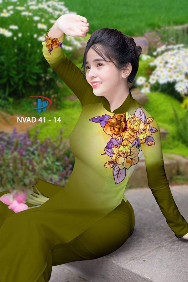 Vải Áo Dài Hoa In 3D Vừa Ra AD NVAD41 71 Vải Áo Dài Hoa In 3D Vừa Ra AD NVAD41