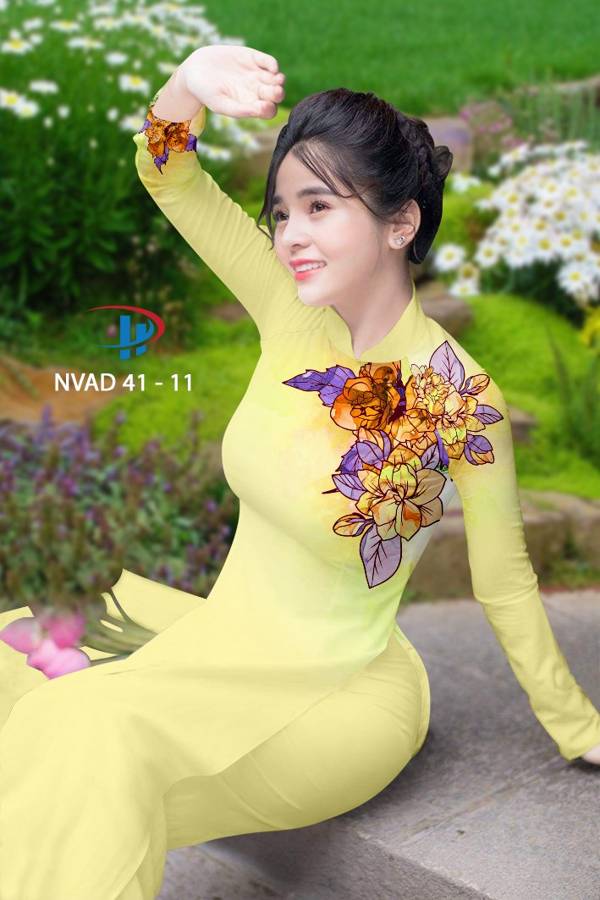 Vải Áo Dài Hoa In 3D Vừa Ra AD NVAD41 68 Vải Áo Dài Hoa In 3D Vừa Ra AD NVAD41