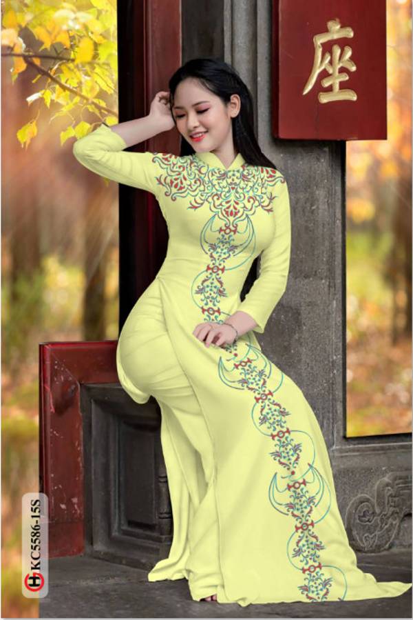 Vải Áo Dài Hoa Văn Độc Đáo AD KC5586 32 Vải Áo Dài Hoa Văn Độc Đáo AD KC5586