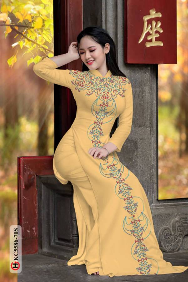 Vải Áo Dài Hoa Văn Độc Đáo AD KC5586 33 Vải Áo Dài Hoa Văn Độc Đáo AD KC5586