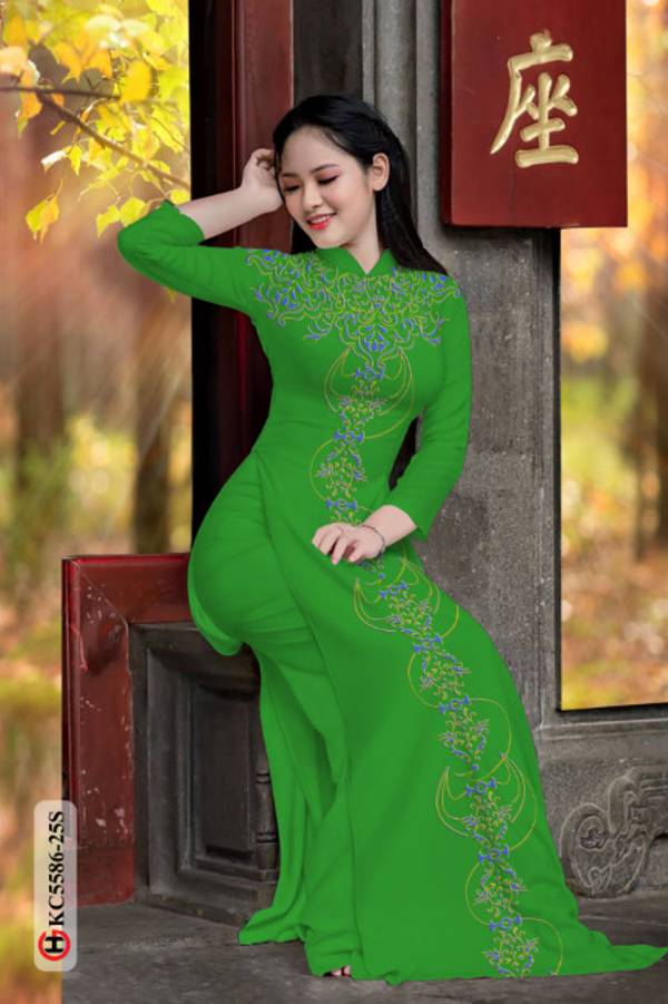Vải Áo Dài Hoa Văn Độc Đáo AD KC5586 37 Vải Áo Dài Hoa Văn Độc Đáo AD KC5586