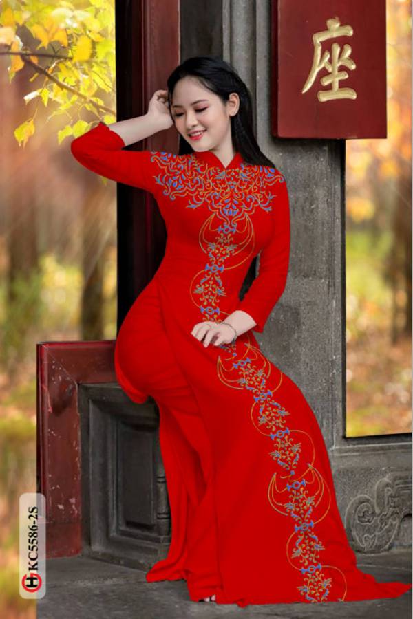 Vải Áo Dài Hoa Văn Độc Đáo AD KC5586 36 Vải Áo Dài Hoa Văn Độc Đáo AD KC5586