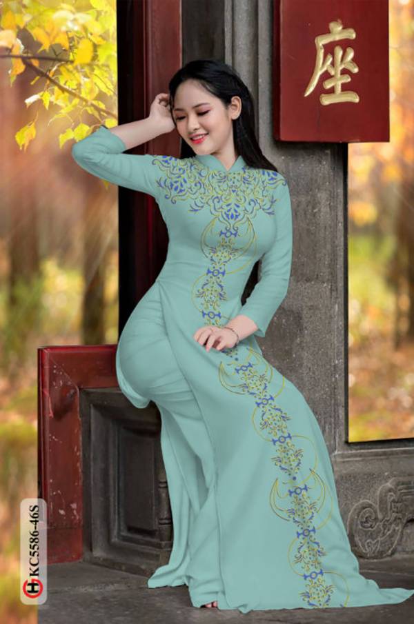 Vải Áo Dài Hoa Văn Độc Đáo AD KC5586 41 Vải Áo Dài Hoa Văn Độc Đáo AD KC5586