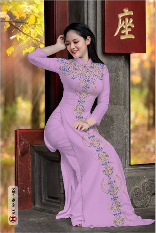 Vải Áo Dài Hoa Văn Độc Đáo AD KC5586 42 Vải Áo Dài Hoa Văn Độc Đáo AD KC5586
