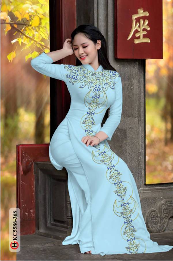 Vải Áo Dài Hoa Văn Độc Đáo AD KC5586 39 Vải Áo Dài Hoa Văn Độc Đáo AD KC5586