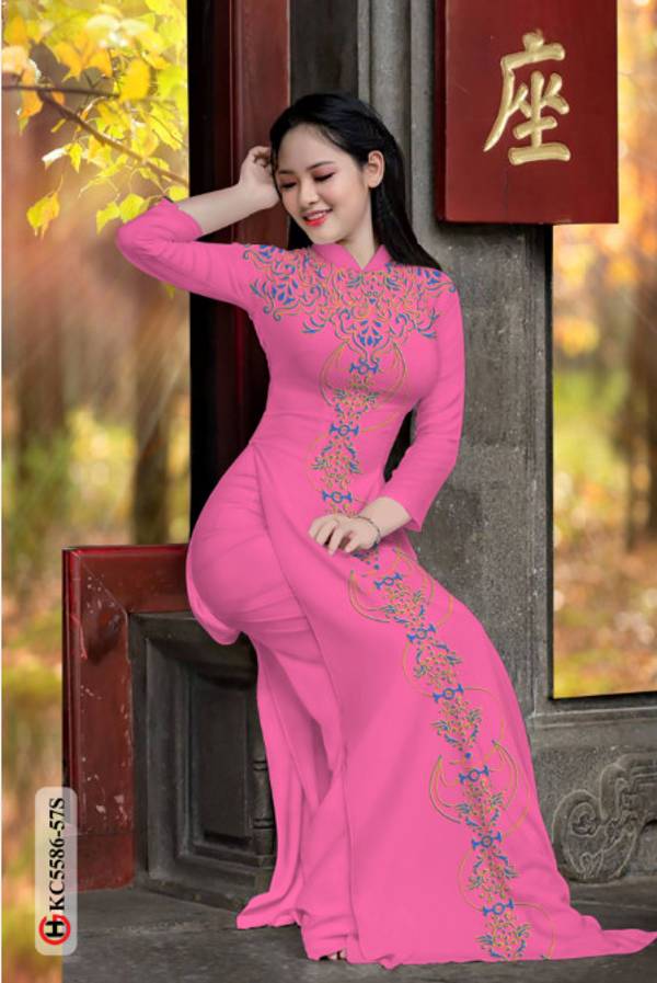 Vải Áo Dài Hoa Văn Độc Đáo AD KC5586 43 Vải Áo Dài Hoa Văn Độc Đáo AD KC5586