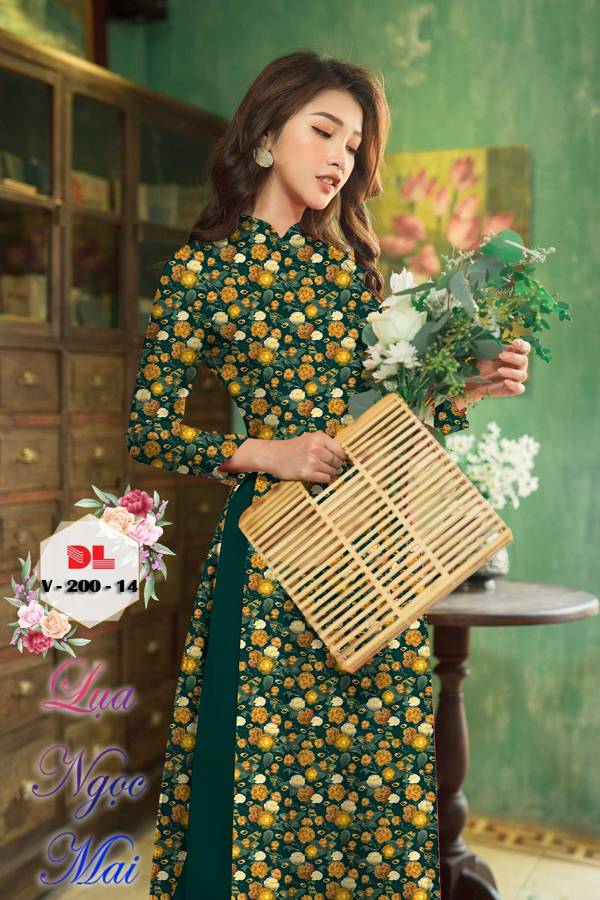 Vải Áo Dài Hoa Đều Mới Ra AD DLV200