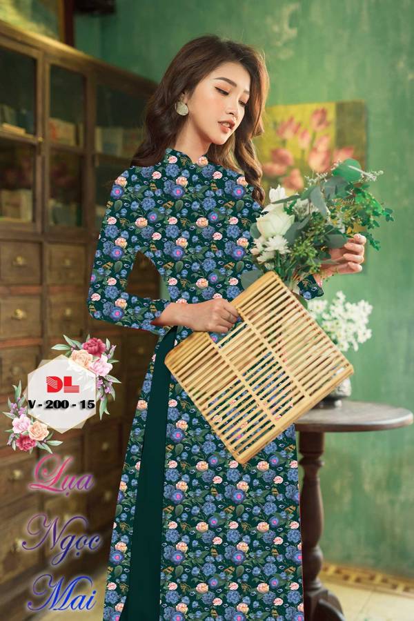Vải Áo Dài Hoa Đều Mới Ra AD DLV200
