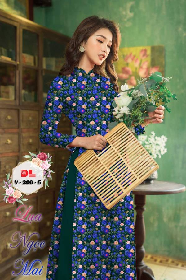 Vải Áo Dài Hoa Đều Mới Ra AD DLV200
