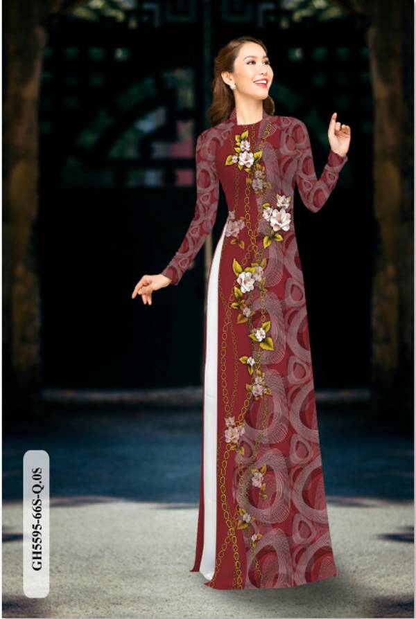 Vải Áo Dài Hoa Ly Thiết Kế 2021 AD GH5595 37 Vải Áo Dài Hoa Ly Thiết Kế 2021 AD GH5595
