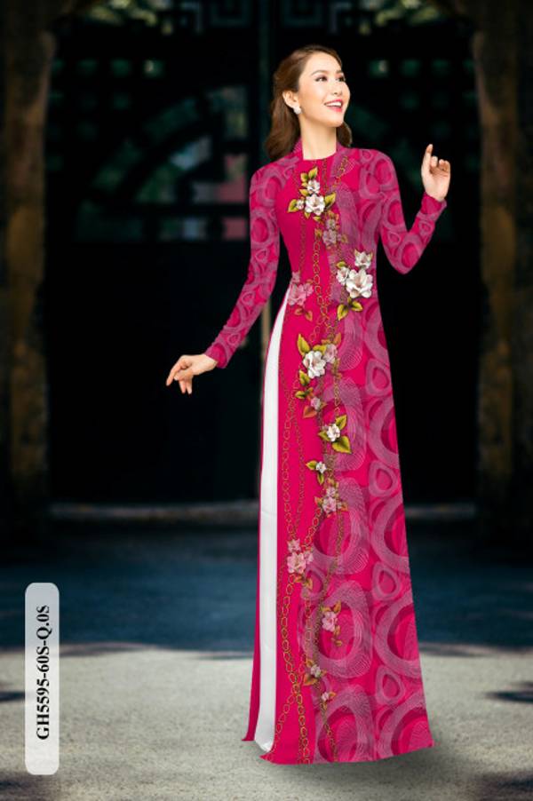 Vải Áo Dài Hoa Ly Thiết Kế 2021 AD GH5595 36 Vải Áo Dài Hoa Ly Thiết Kế 2021 AD GH5595