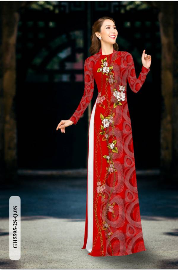Vải Áo Dài Hoa Ly Thiết Kế 2021 AD GH5595 38 Vải Áo Dài Hoa Ly Thiết Kế 2021 AD GH5595