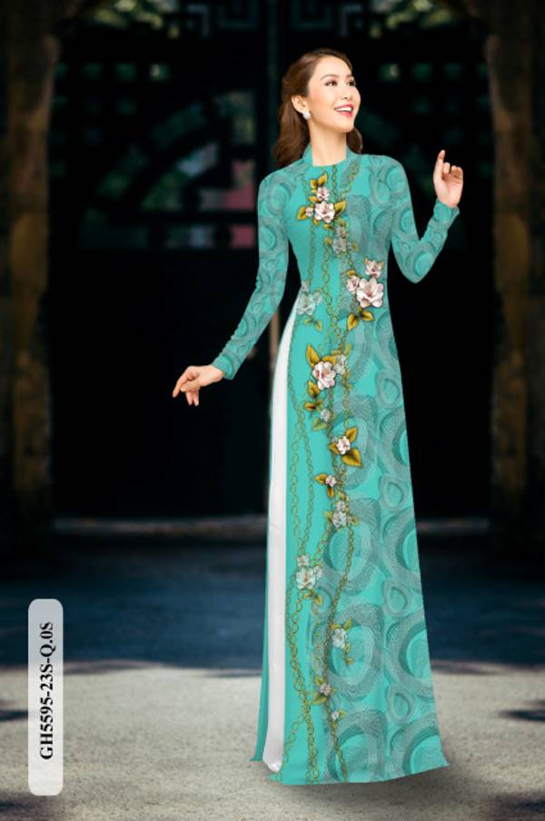 Vải Áo Dài Hoa Ly Thiết Kế 2021 AD GH5595 42 Vải Áo Dài Hoa Ly Thiết Kế 2021 AD GH5595