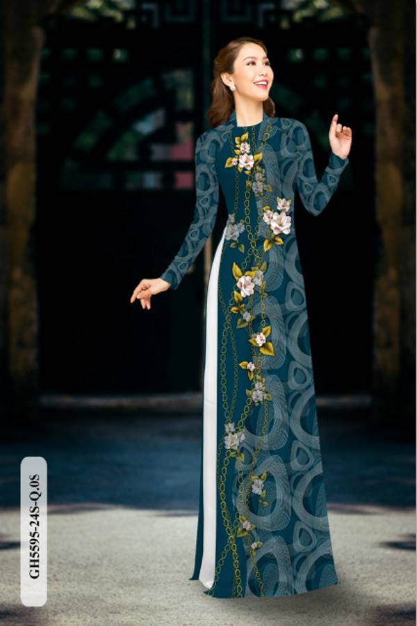 Vải Áo Dài Hoa Ly Thiết Kế 2021 AD GH5595 43 Vải Áo Dài Hoa Ly Thiết Kế 2021 AD GH5595