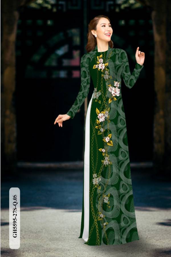 Vải Áo Dài Hoa Ly Thiết Kế 2021 AD GH5595 44 Vải Áo Dài Hoa Ly Thiết Kế 2021 AD GH5595