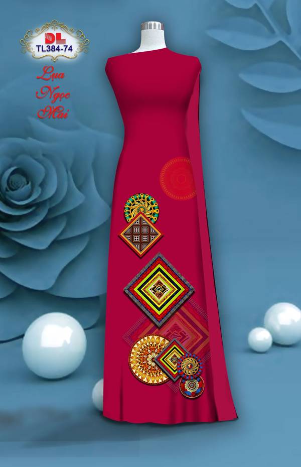 Vải Áo Dài Hoa Văn Độc Đáo AD TL384