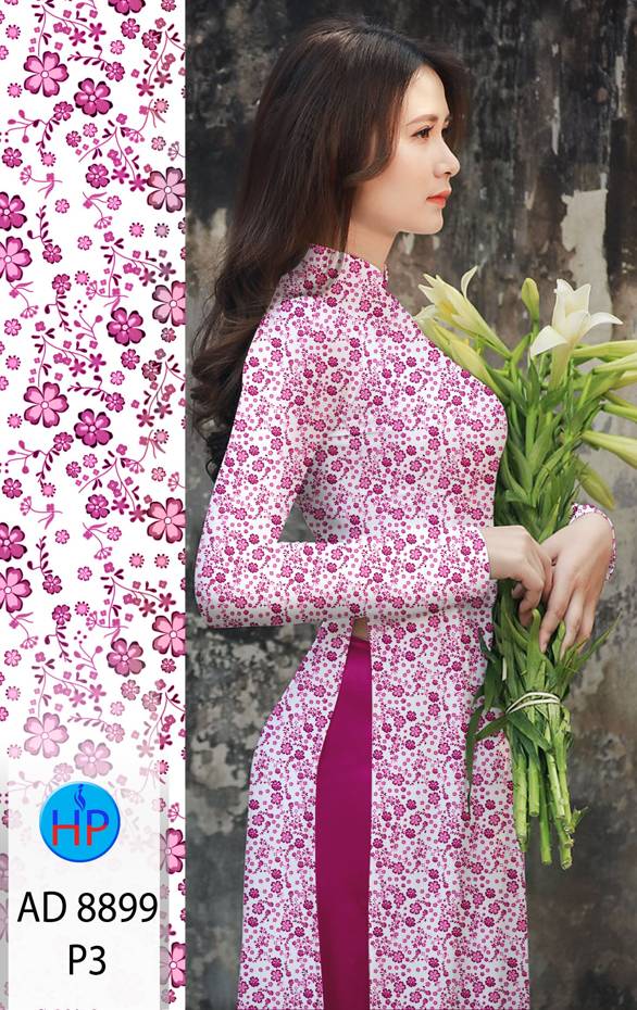 Vải Áo Dài Hoa Nhí Vừa Ra AD 8899 41 Vải Áo Dài Hoa Nhí Vừa Ra AD 8899