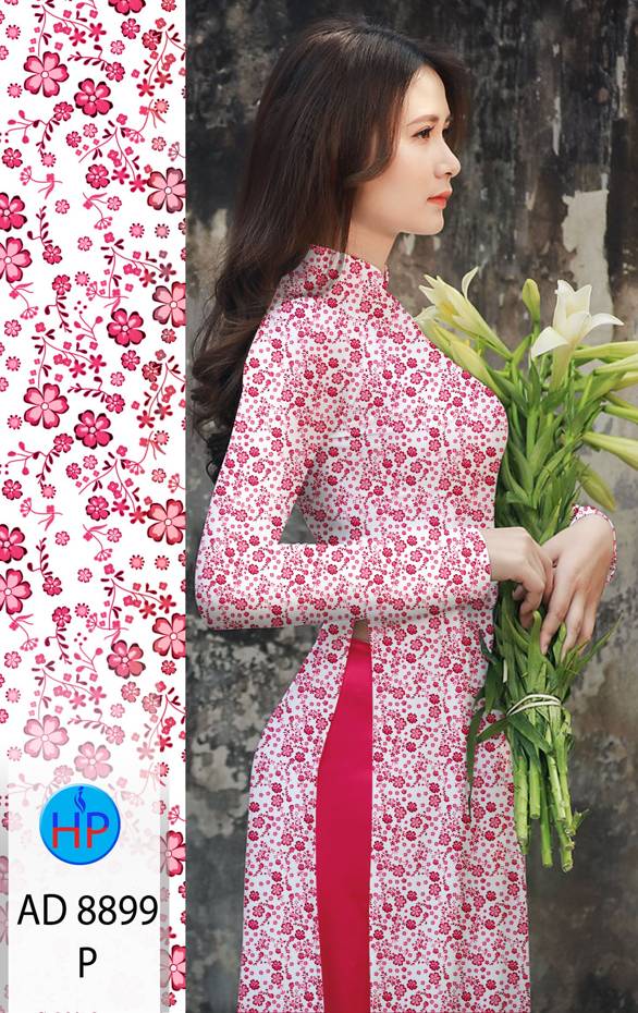 Vải Áo Dài Hoa Nhí Vừa Ra AD 8899 42 Vải Áo Dài Hoa Nhí Vừa Ra AD 8899