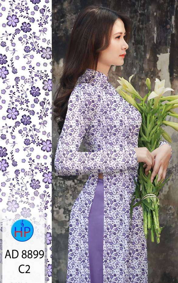 Vải Áo Dài Hoa Nhí Vừa Ra AD 8899 45 Vải Áo Dài Hoa Nhí Vừa Ra AD 8899