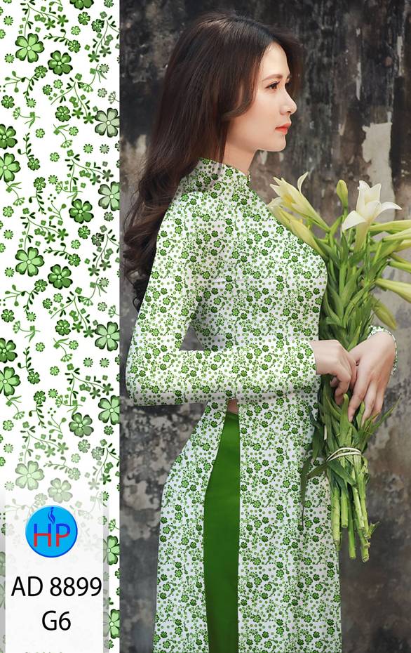 Vải Áo Dài Hoa Nhí Vừa Ra AD 8899 44 Vải Áo Dài Hoa Nhí Vừa Ra AD 8899