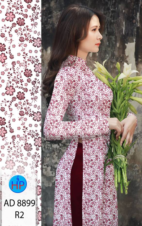 Vải Áo Dài Hoa Nhí Vừa Ra AD 8899 43 Vải Áo Dài Hoa Nhí Vừa Ra AD 8899