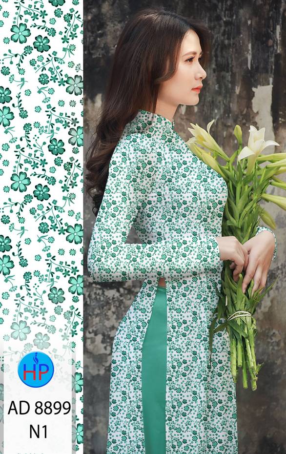 Vải Áo Dài Hoa Nhí Vừa Ra AD 8899 46 Vải Áo Dài Hoa Nhí Vừa Ra AD 8899