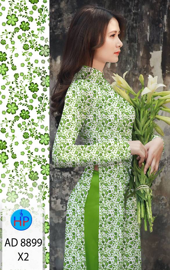 Vải Áo Dài Hoa Nhí Vừa Ra AD 8899 47 Vải Áo Dài Hoa Nhí Vừa Ra AD 8899