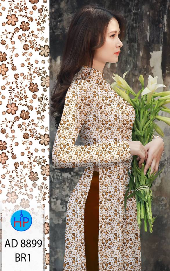 Vải Áo Dài Hoa Nhí Vừa Ra AD 8899 49 Vải Áo Dài Hoa Nhí Vừa Ra AD 8899