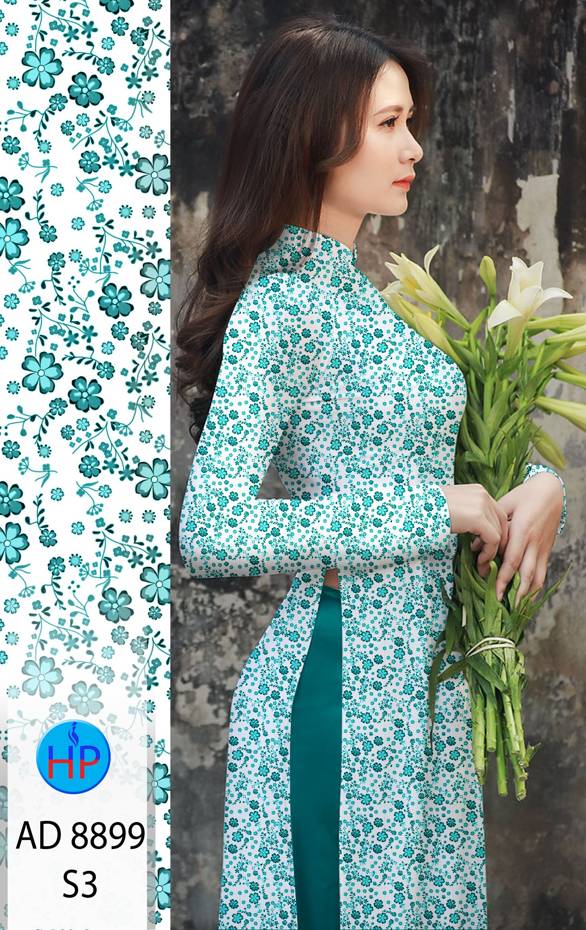 Vải Áo Dài Hoa Nhí Vừa Ra AD 8899 52 Vải Áo Dài Hoa Nhí Vừa Ra AD 8899