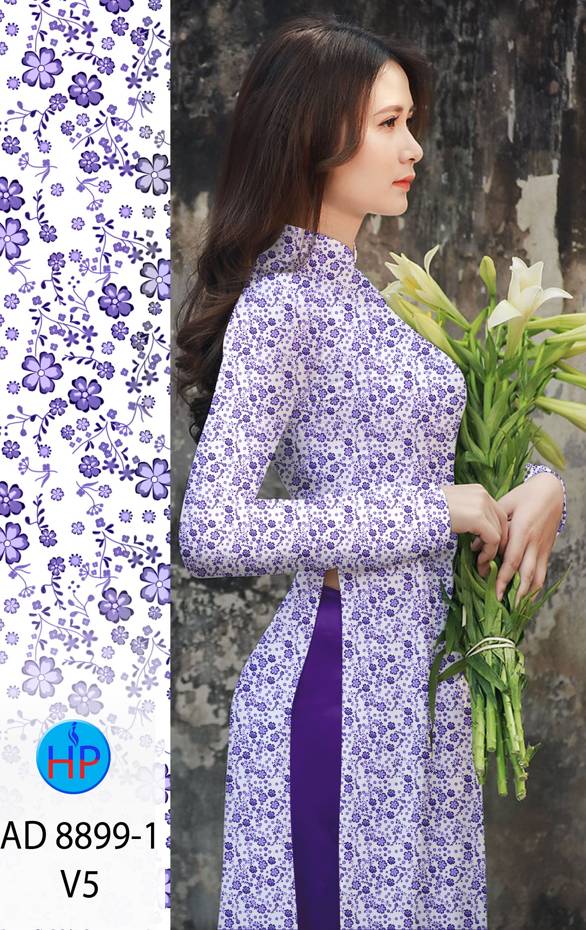 Vải Áo Dài Hoa Nhí Vừa Ra AD 8899 54 Vải Áo Dài Hoa Nhí Vừa Ra AD 8899