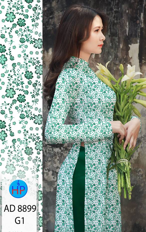 Vải Áo Dài Hoa Nhí Vừa Ra AD 8899 53 Vải Áo Dài Hoa Nhí Vừa Ra AD 8899