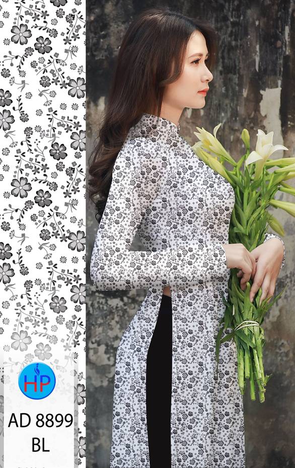 Vải Áo Dài Hoa Nhí Vừa Ra AD 8899 56 Vải Áo Dài Hoa Nhí Vừa Ra AD 8899