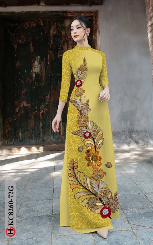 Vải Áo Dài Hoa In 3D Vừa Ra AD KC8260 34 Vải Áo Dài Hoa In 3D Vừa Ra AD KC8260