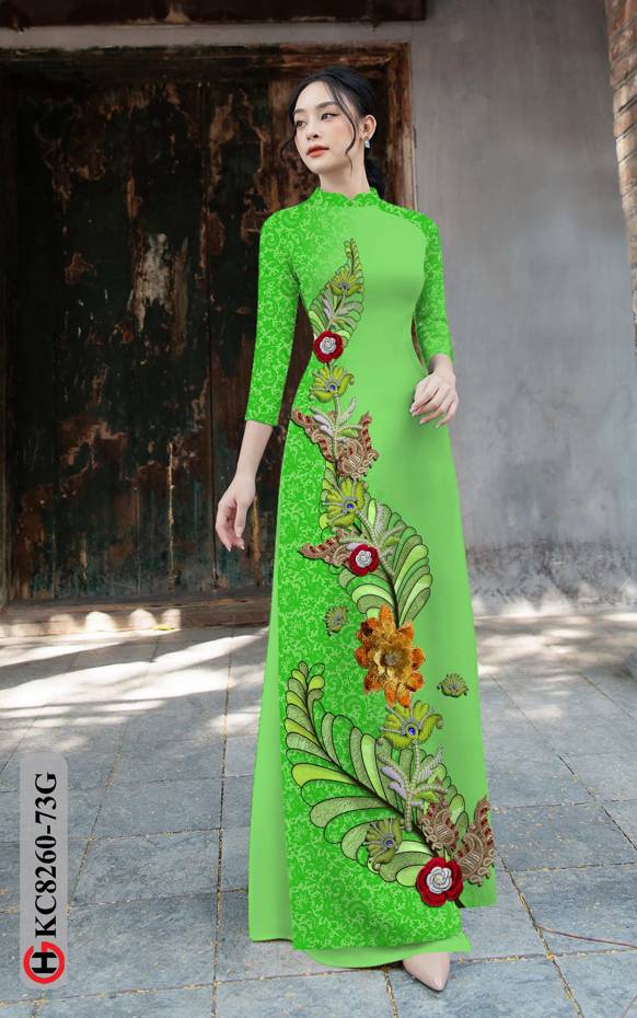 Vải Áo Dài Hoa In 3D Vừa Ra AD KC8260 35 Vải Áo Dài Hoa In 3D Vừa Ra AD KC8260