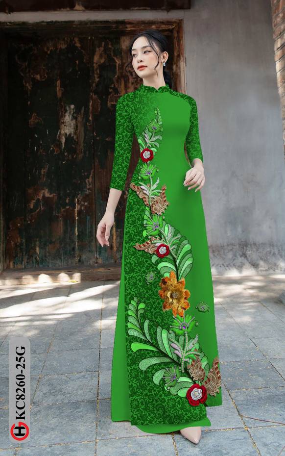 Vải Áo Dài Hoa In 3D Vừa Ra AD KC8260 39 Vải Áo Dài Hoa In 3D Vừa Ra AD KC8260