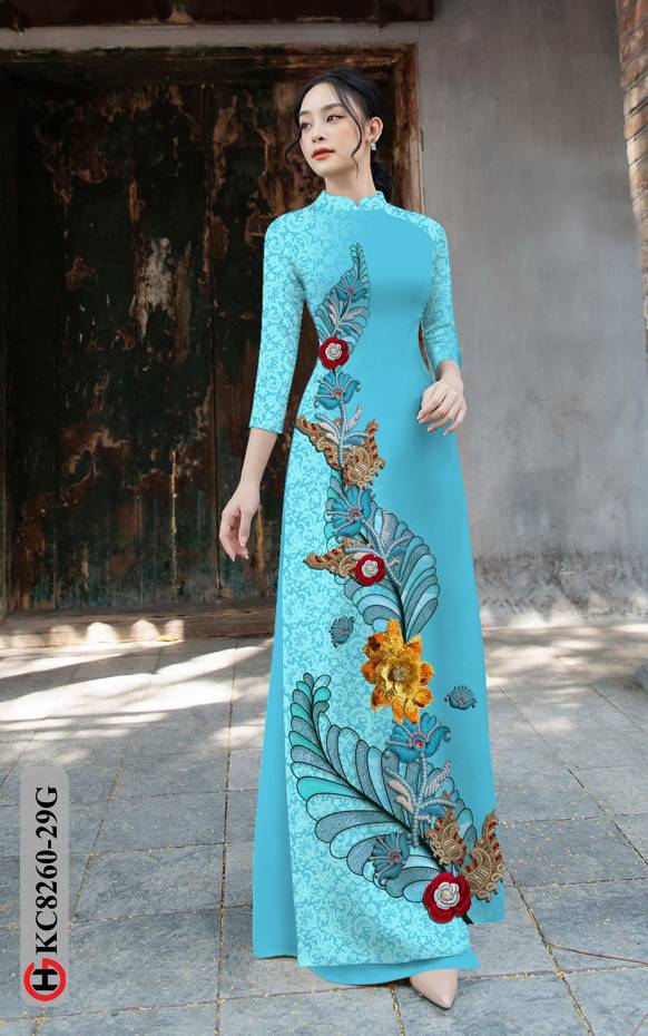 Vải Áo Dài Hoa In 3D Vừa Ra AD KC8260 41 Vải Áo Dài Hoa In 3D Vừa Ra AD KC8260
