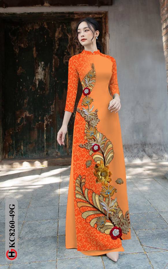 Vải Áo Dài Hoa In 3D Vừa Ra AD KC8260 42 Vải Áo Dài Hoa In 3D Vừa Ra AD KC8260