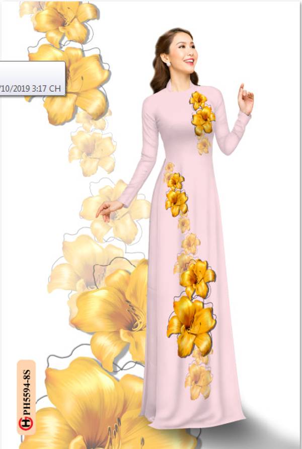 Vải Áo Dài Hoa In 3D Thiết Kế 2021 AD PH5594 42 Vải Áo Dài Hoa In 3D Thiết Kế 2021 AD PH5594