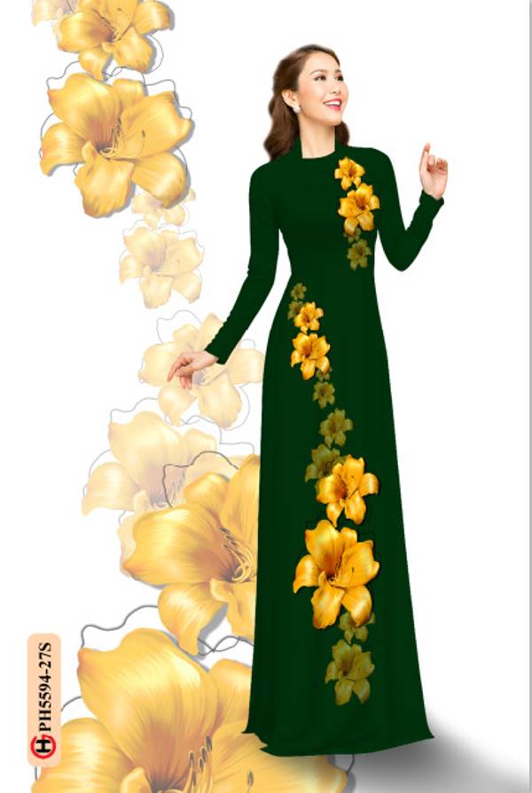 Vải Áo Dài Hoa In 3D Thiết Kế 2021 AD PH5594 47 Vải Áo Dài Hoa In 3D Thiết Kế 2021 AD PH5594