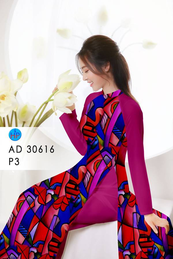 Vải Áo Dài Hoa Văn Vừa Ra  AD 30616