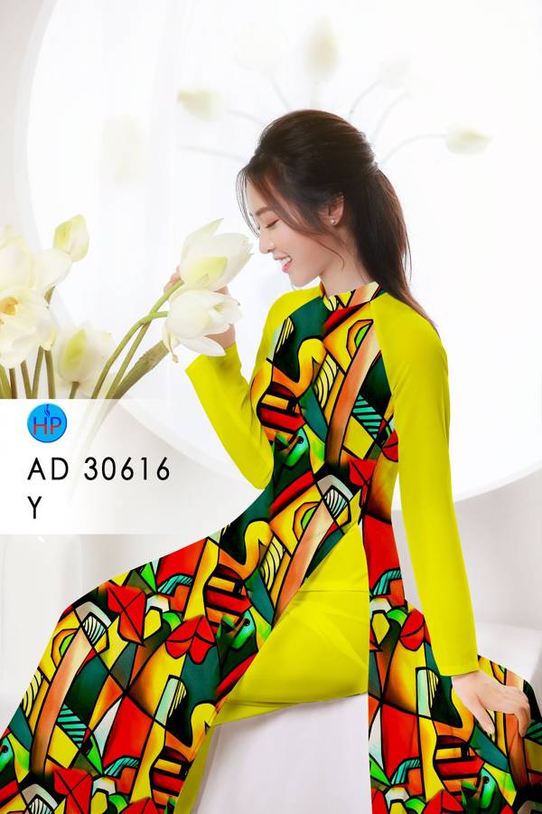 Vải Áo Dài Hoa Văn Vừa Ra  AD 30616
