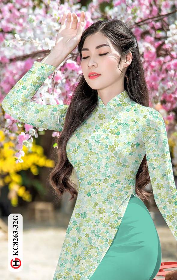Vải Áo Dài Hoa Nhí Thiết Kế 2021 AD KC8263