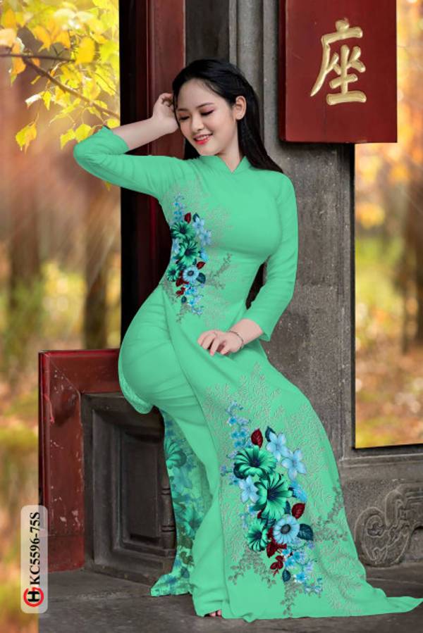 Vải Áo Dài Hoa In 3D Vừa Ra AD KC5596 34 Vải Áo Dài Hoa In 3D Vừa Ra AD KC5596
