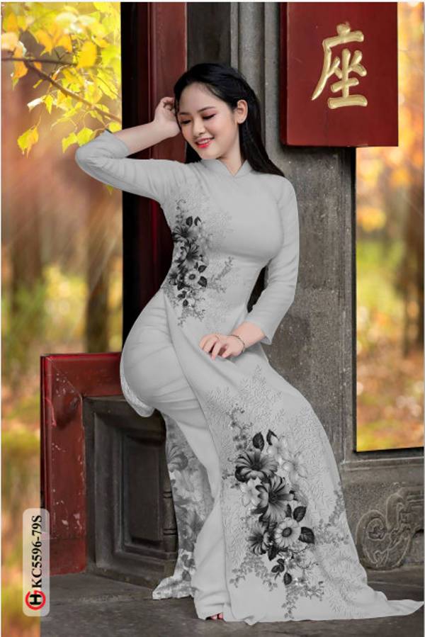 Vải Áo Dài Hoa In 3D Vừa Ra AD KC5596 35 Vải Áo Dài Hoa In 3D Vừa Ra AD KC5596
