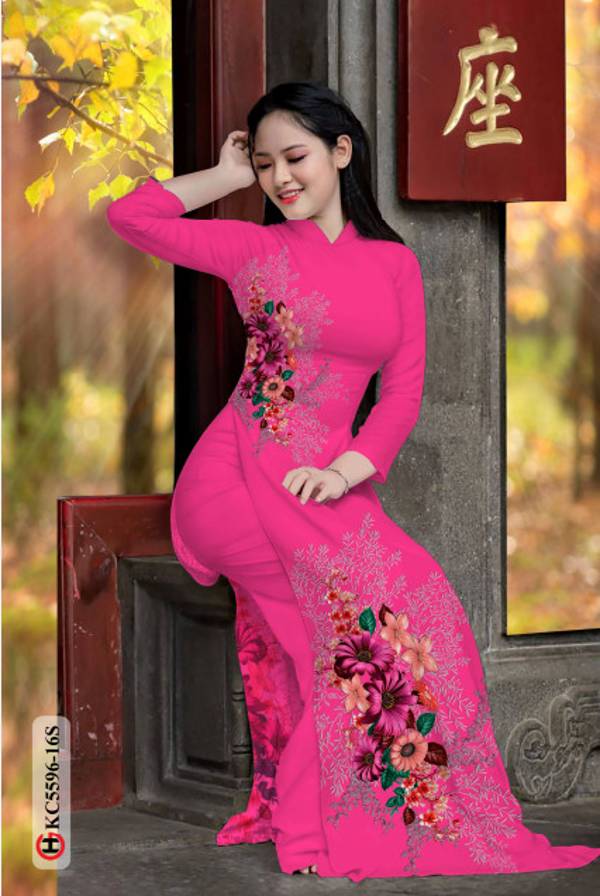 Vải Áo Dài Hoa In 3D Vừa Ra AD KC5596 37 Vải Áo Dài Hoa In 3D Vừa Ra AD KC5596